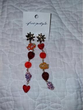 Free people heart and fish sun earrings hi
